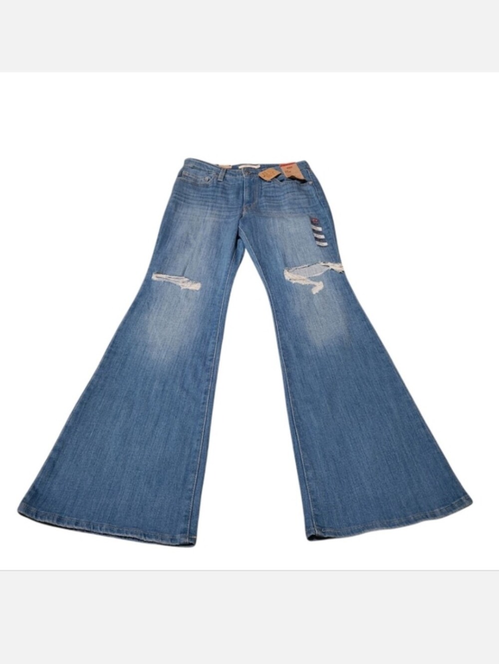 Women’s Size 29 Levi's 726 High Rise Distressed Flare Jeans